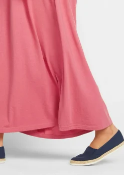 Mujer bonprix bonprix Vestido camisero largo y ancho en mezcla de algodón y viscosa