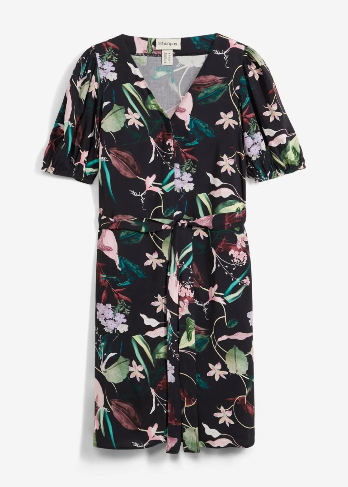 bonprix bonprix Premamá>Vestido camisero premamá/de lactancia 2 en 1 de viscosa fluida negro-marrón caoba-rojo castaño-rosa antiguo-lila claro-blanco lana-beige-verde aceite-verde oliva oscuro-pino con flores