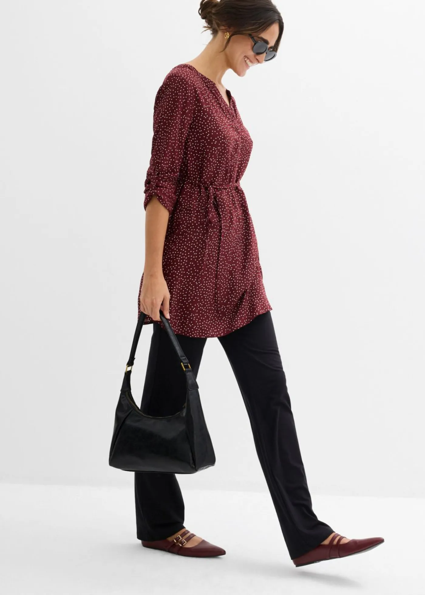 Mujer bonprix bonprix Vestido camisero premamá/de lactancia 2 en 1 de viscosa fluida