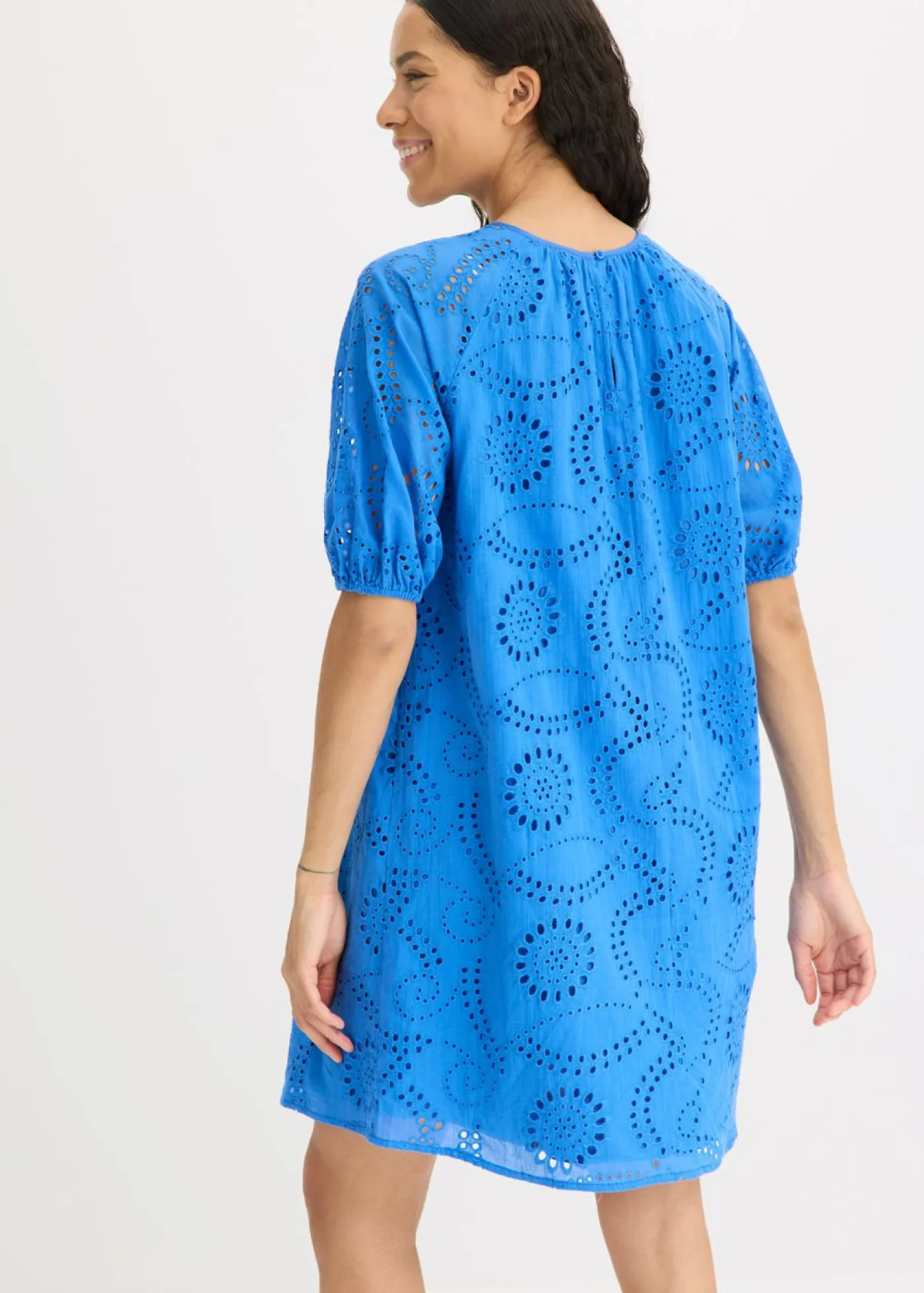 bonprix bonprix Vestidos>Vestido con bordado calado azul glaciar