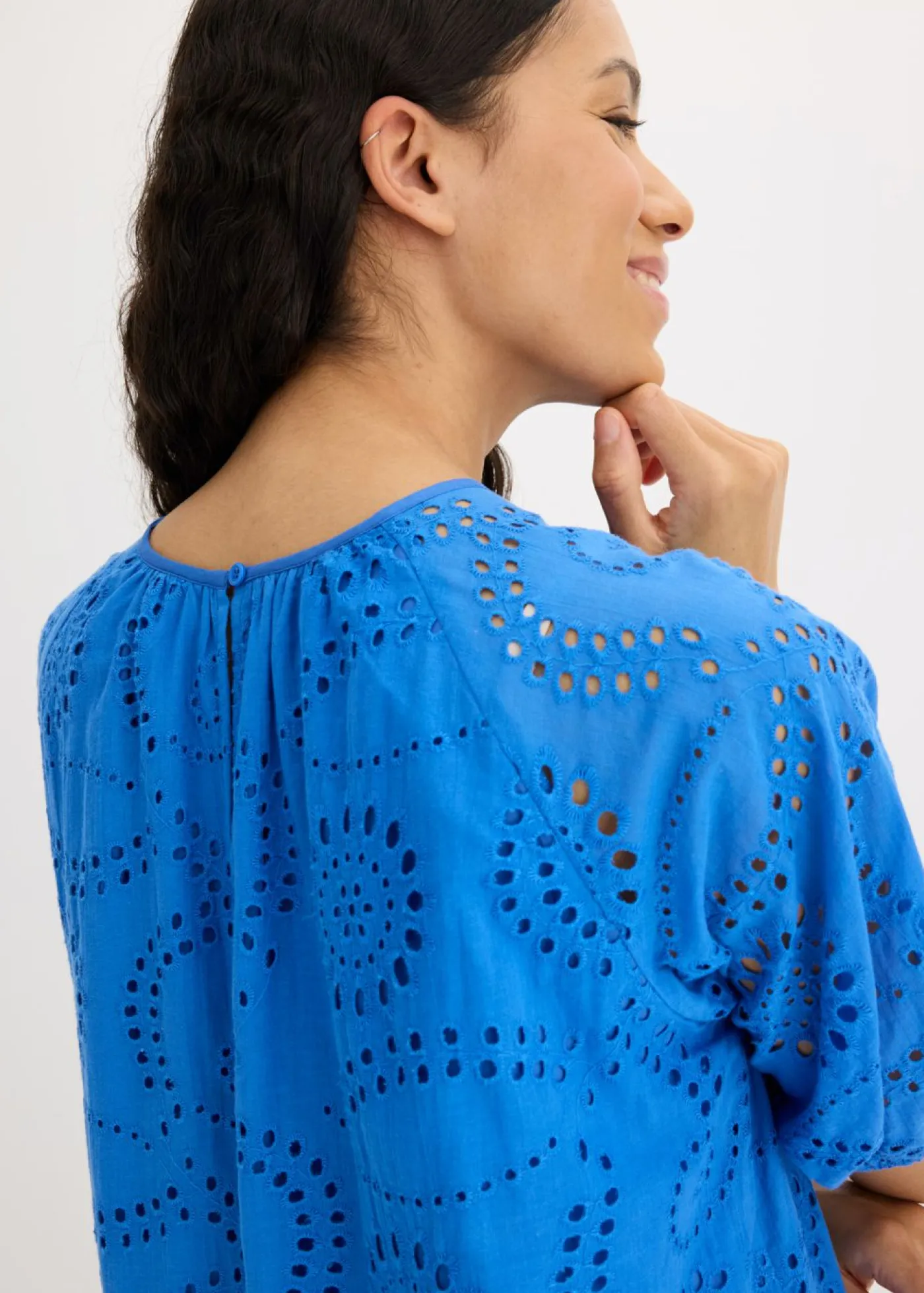 bonprix bonprix Vestidos>Vestido con bordado calado azul glaciar