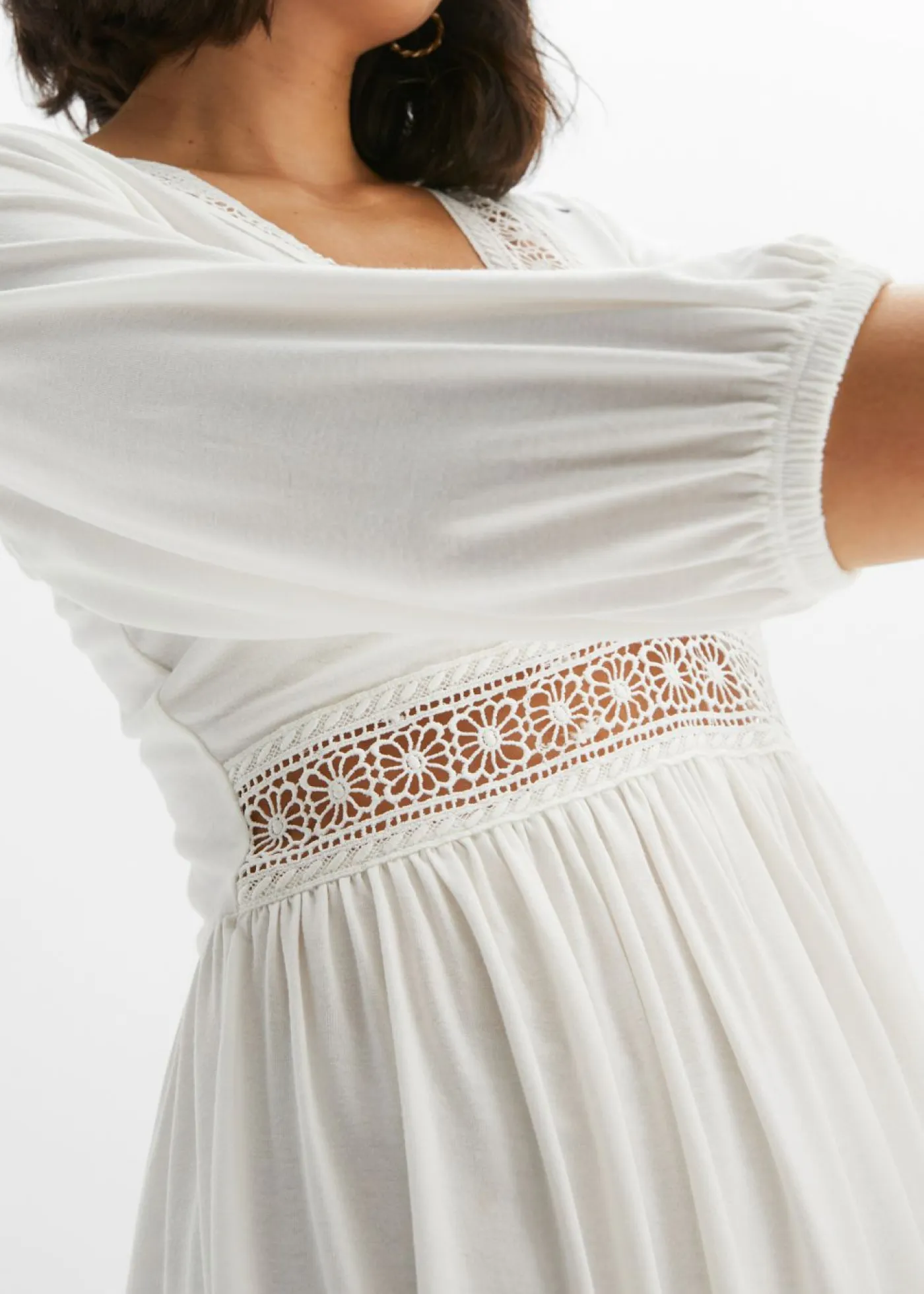 bonprix bonprix Vestidos>Vestido con encaje Blanco