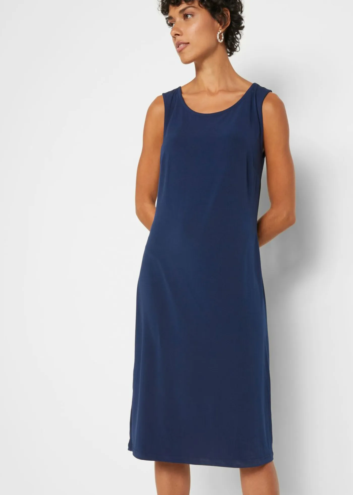 bonprix bonprix Vestidos>Vestido con encaje (2 piezas) Azul marino