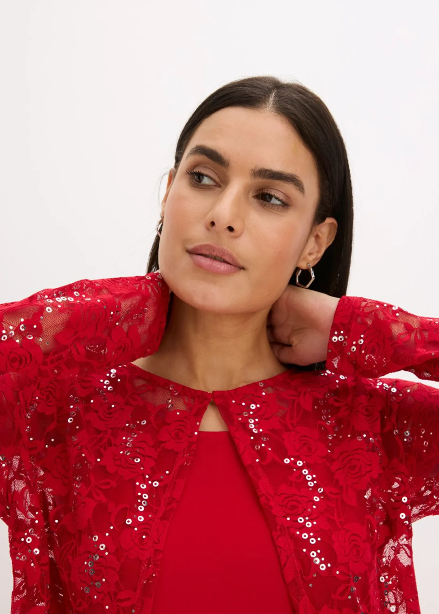 Mujer bonprix bonprix Vestido con encaje (2 piezas)