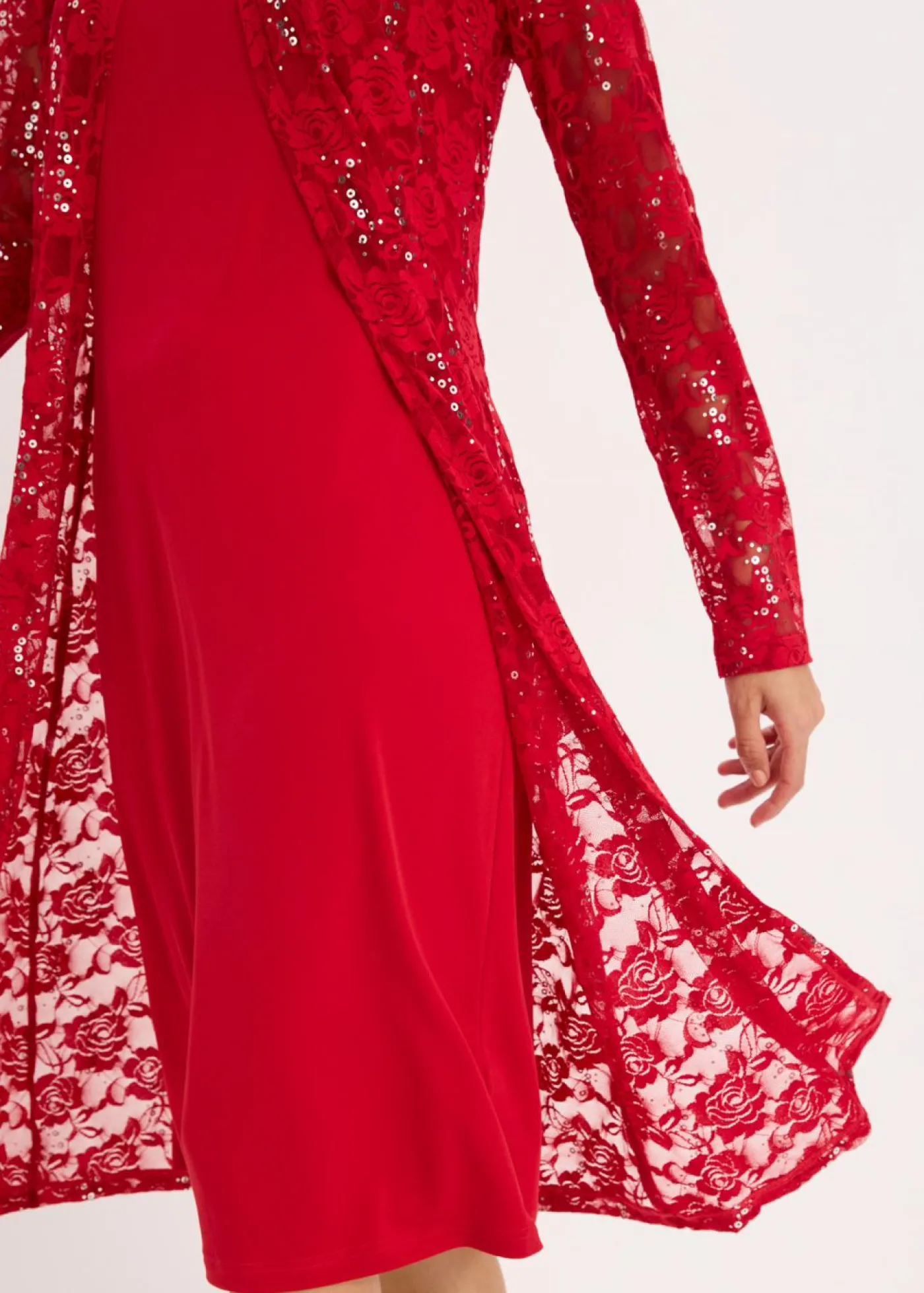 Mujer bonprix bonprix Vestido con encaje (2 piezas)