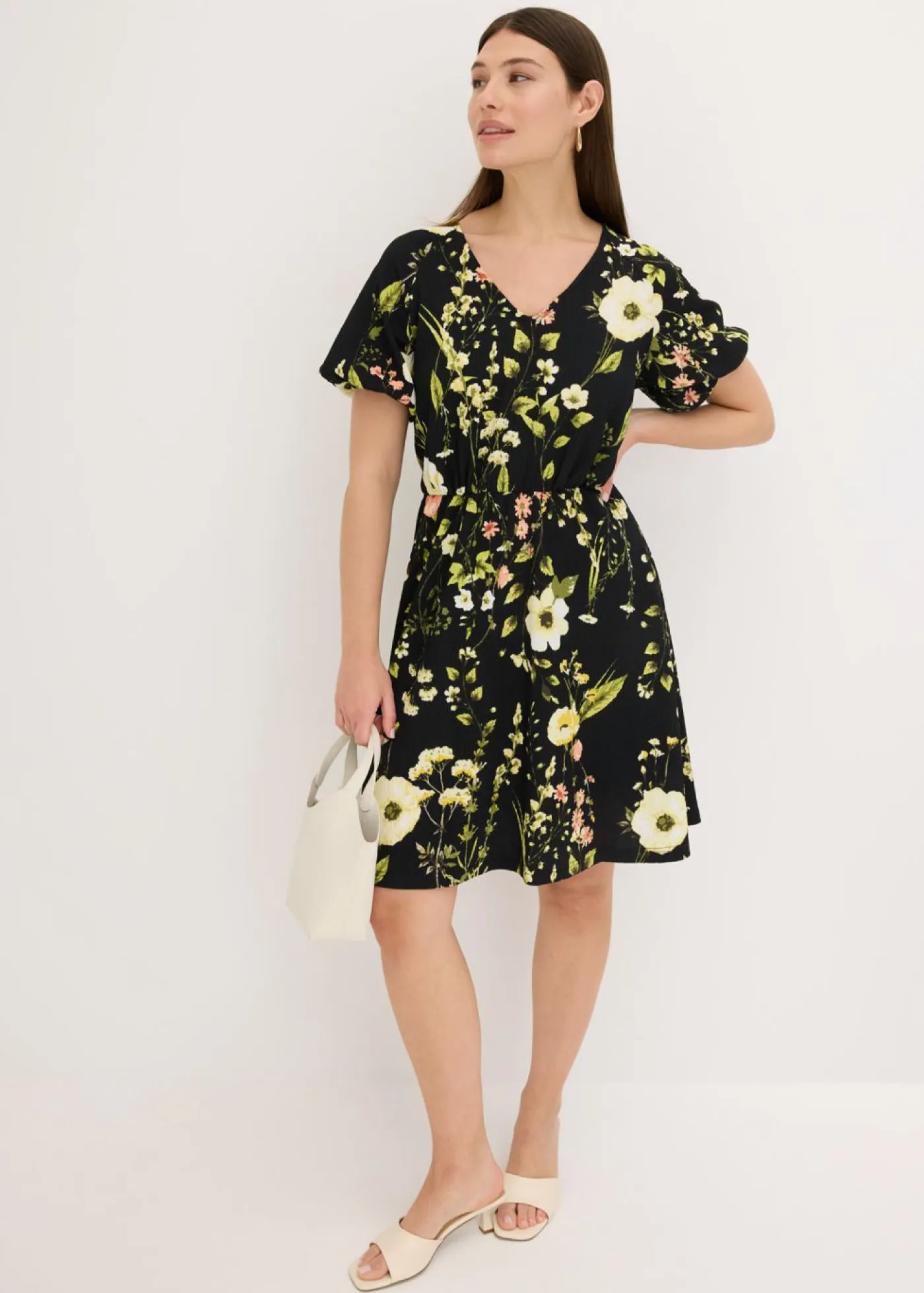 Mujer bonprix bonprix Vestido con mangas abullonadas