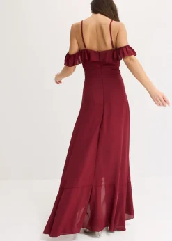 Mujer bonprix bonprix Vestido con volantes y escote bañera