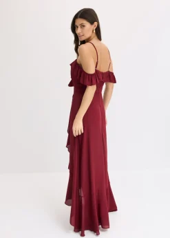 Mujer bonprix bonprix Vestido con volantes y escote bañera