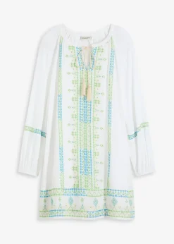 bonprix bonprix Vestidos>Vestido corto Blanco estampado