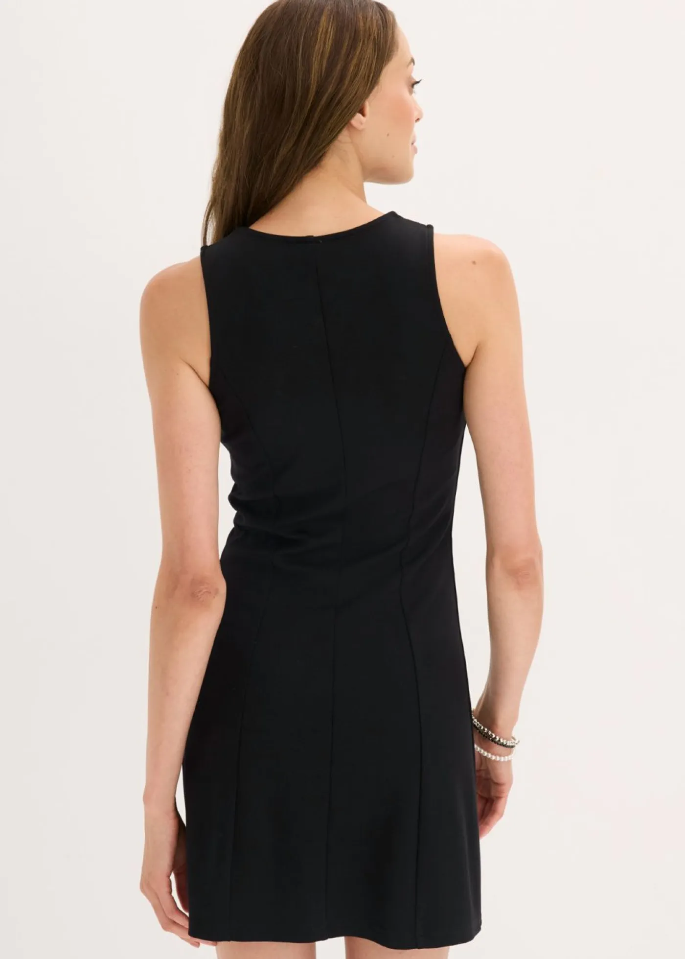 bonprix bonprix Vestidos>Vestido corto con botón decorativo Negro