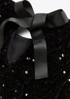 bonprix bonprix Vestidos>Vestido corto con lentejuelas Negro