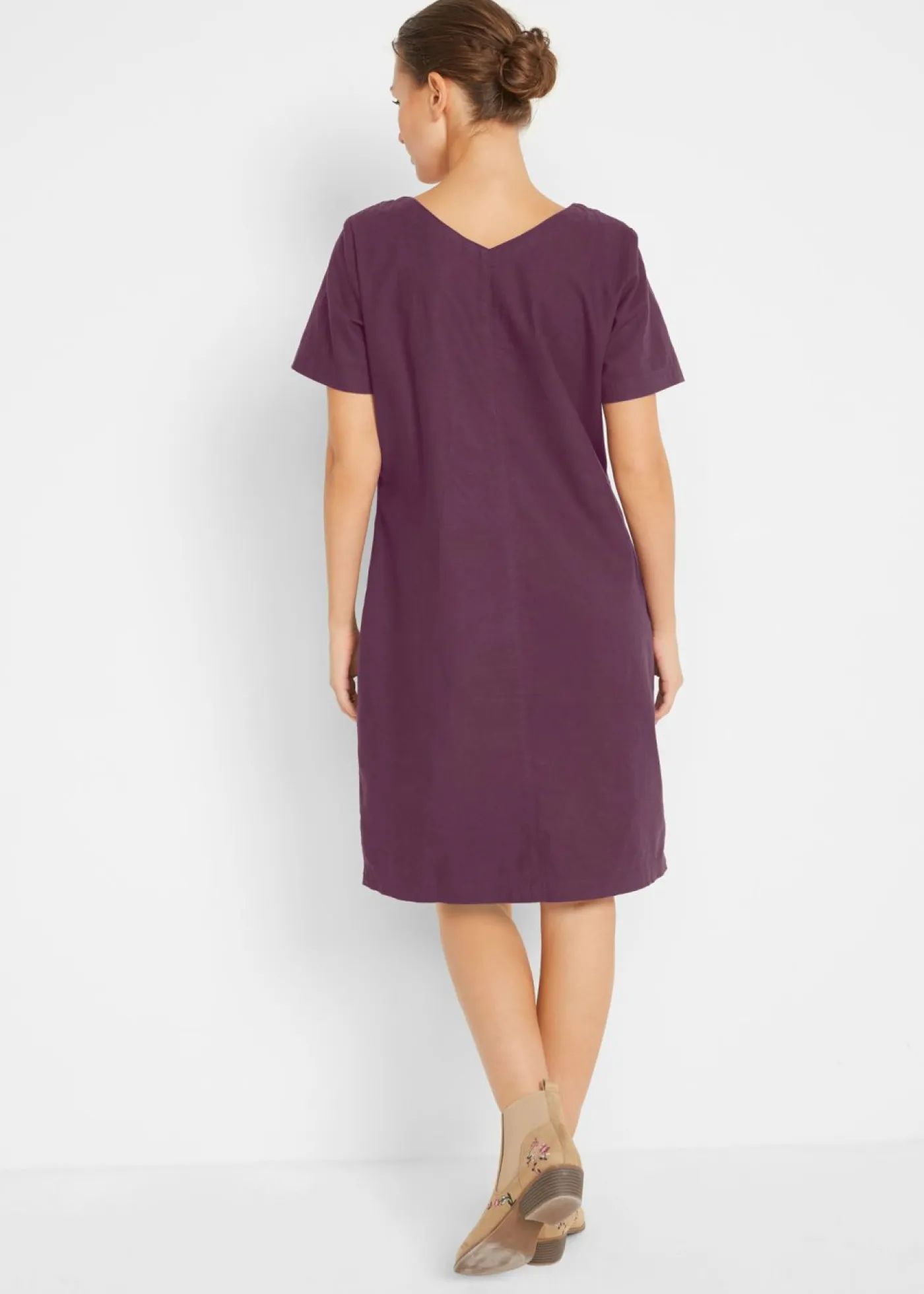 Mujer bonprix bonprix Vestido corto con lino