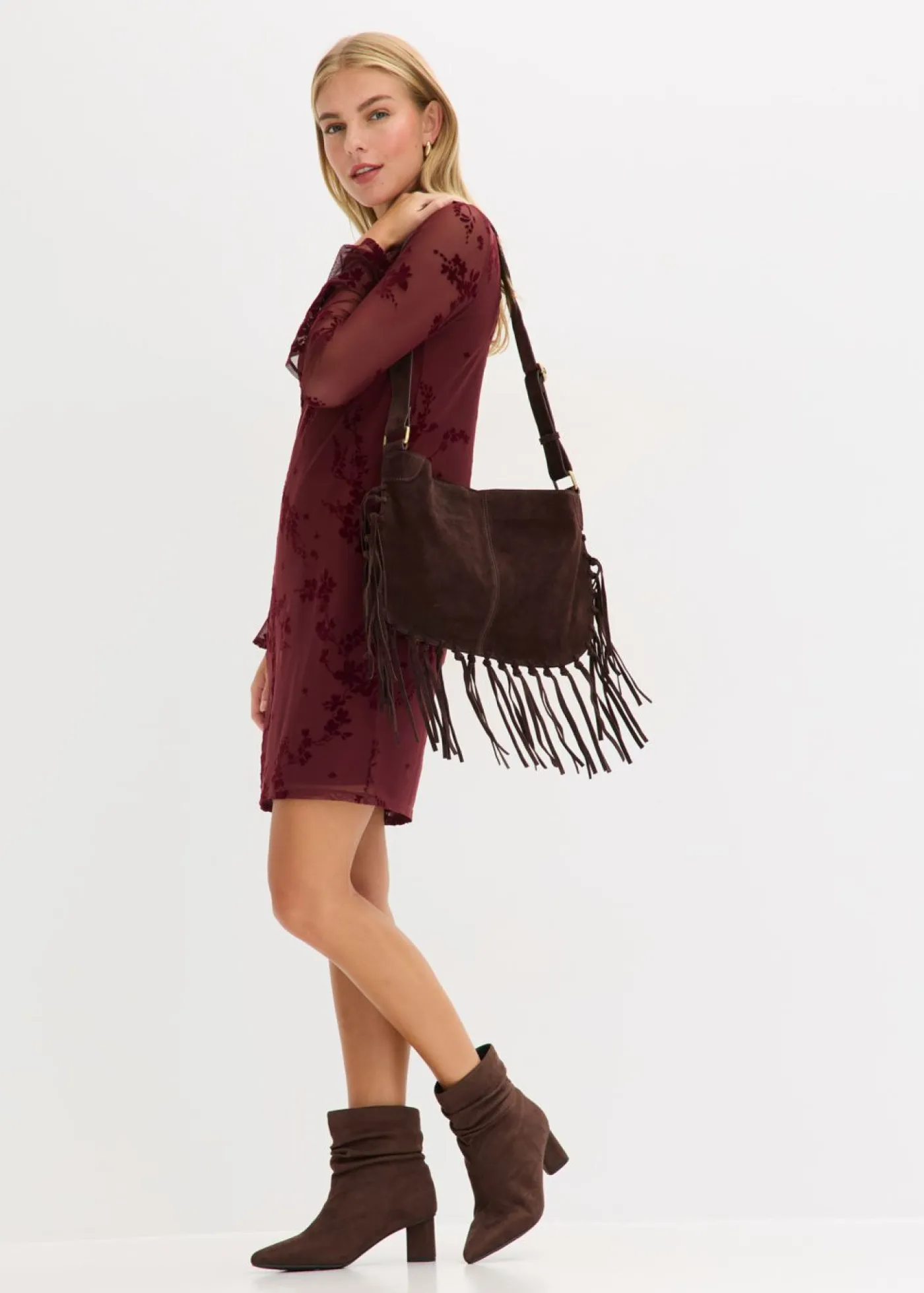 Mujer bonprix bonprix Vestido corto con malla