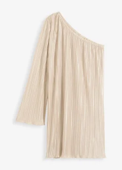 bonprix bonprix Vestidos>Vestido corto con plisado Champán