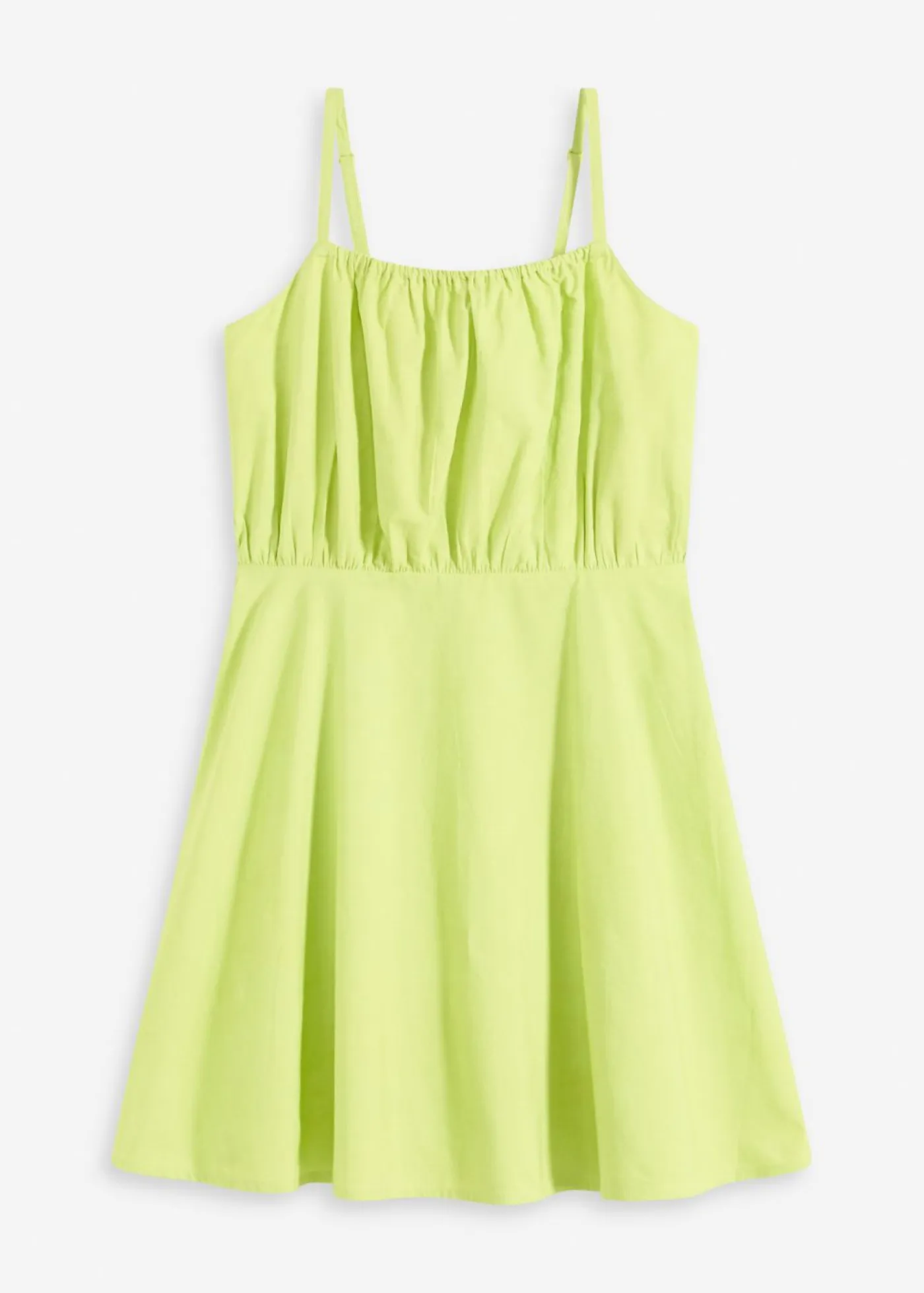 bonprix bonprix Vestidos>Vestido corto de algodón orgánico puro Amarillo cítrico