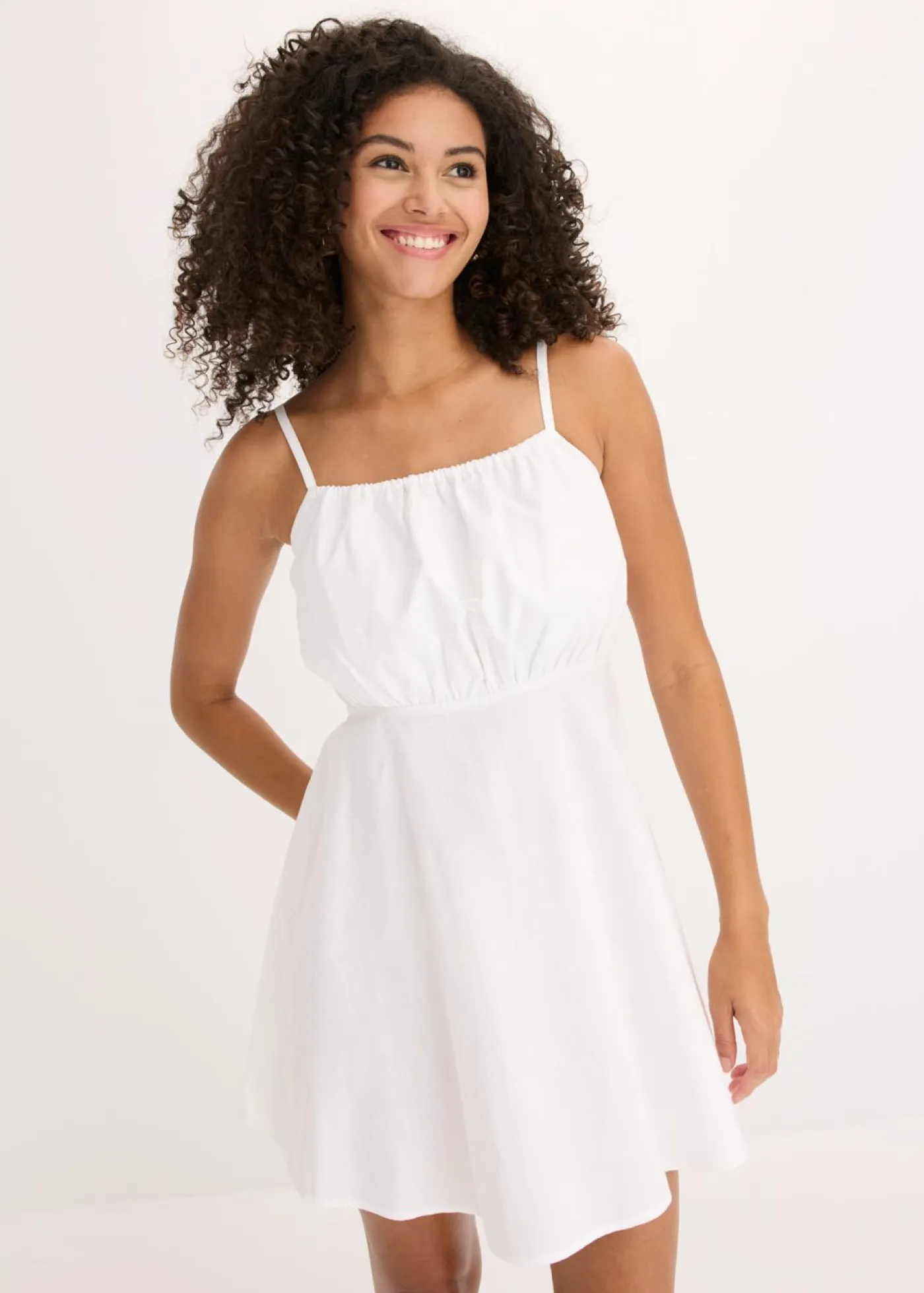 bonprix bonprix Vestidos>Vestido corto de algodón orgánico puro Blanco