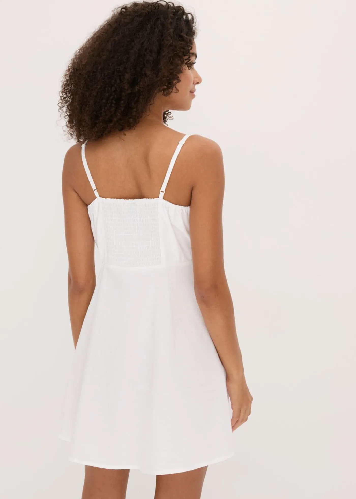 bonprix bonprix Vestidos>Vestido corto de algodón orgánico puro Blanco