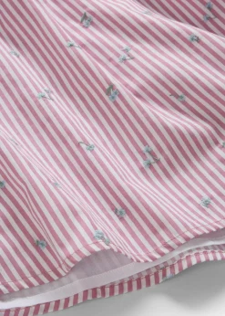 bonprix bonprix Vestidos|Novedades>Vestido corto de algodón puro malva-blanco con rayas