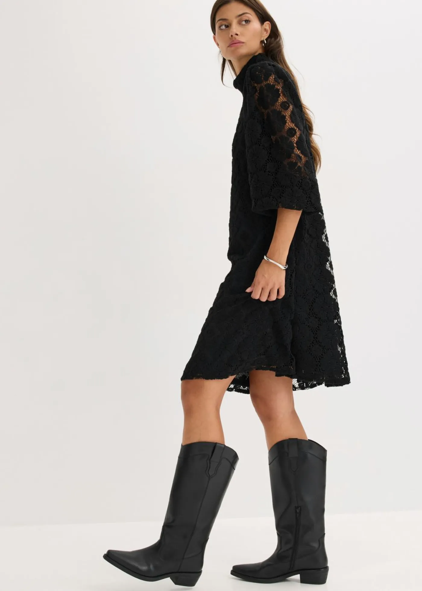 Mujer bonprix bonprix Vestido corto de encaje