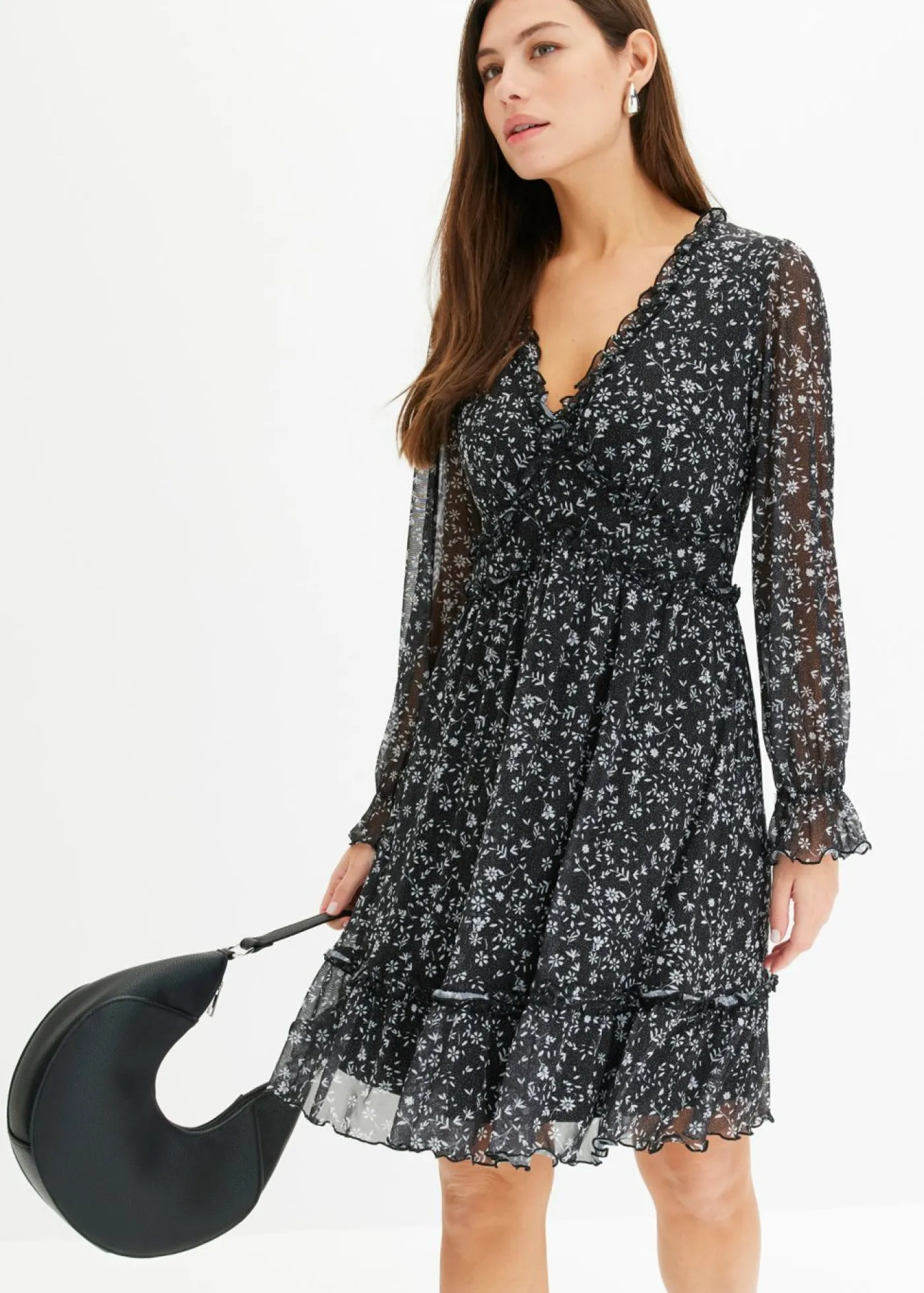 Mujer bonprix bonprix Vestido corto de malla fina