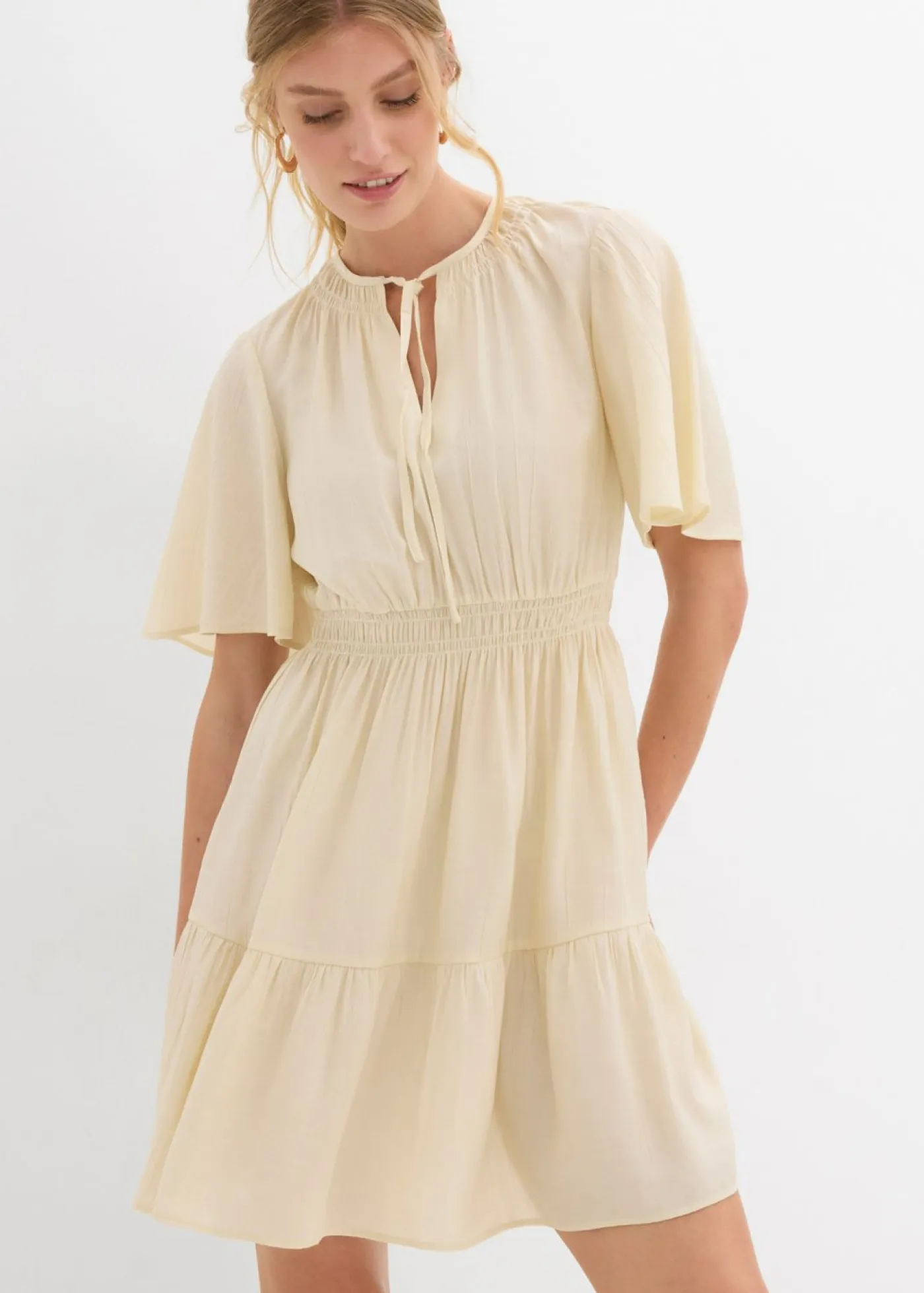 Mujer bonprix bonprix Vestido corto de mezcla de viscosa fluida