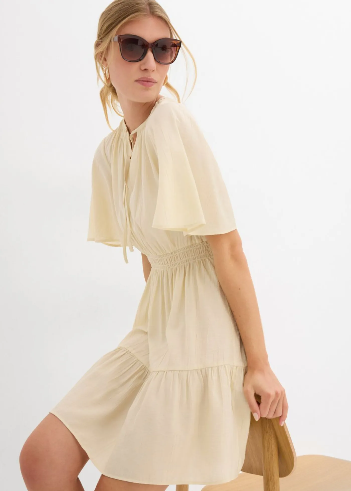 Mujer bonprix bonprix Vestido corto de mezcla de viscosa fluida