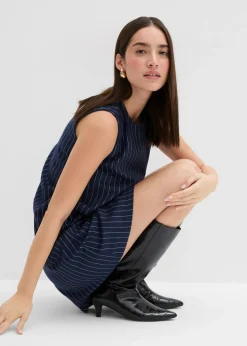 Mujer bonprix bonprix Vestido corto de mezcla de viscosa con raya diplomática