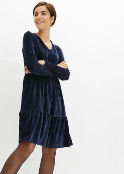 Mujer bonprix bonprix Vestido corto de terciopelo elástico