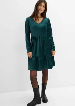 Mujer bonprix bonprix Vestido corto de terciopelo elástico