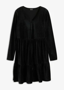 bonprix bonprix Vestidos>Vestido corto de terciopelo elástico Negro