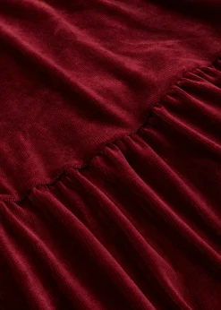 bonprix bonprix Vestidos>Vestido corto de terciopelo elástico rojo avellana