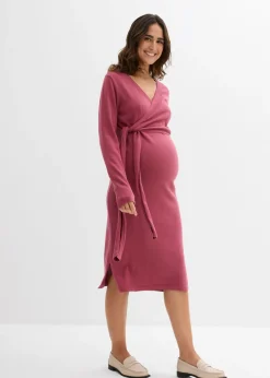 bonprix bonprix Premamá>Vestido cruzado de algodón puro para durante y después del embarazo Baya silvestre