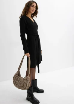 Mujer bonprix bonprix Vestido cruzado de punto para durante y después del embarazo