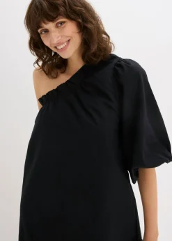 Mujer bonprix bonprix Vestido de algodón con un hombro al descubierto
