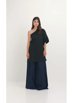 Mujer bonprix bonprix Vestido de algodón con un hombro al descubierto