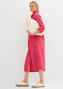 Mujer bonprix bonprix Vestido de algodón puro con cuello de camisa