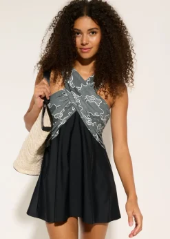 Mujer bonprix bonprix Vestido de baño con aspecto cruzado