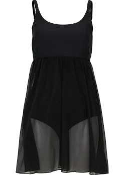 bonprix bonprix Ropa De Baño Cubridora|Trajes De Baño>Vestido de baño con malla transparente Negro