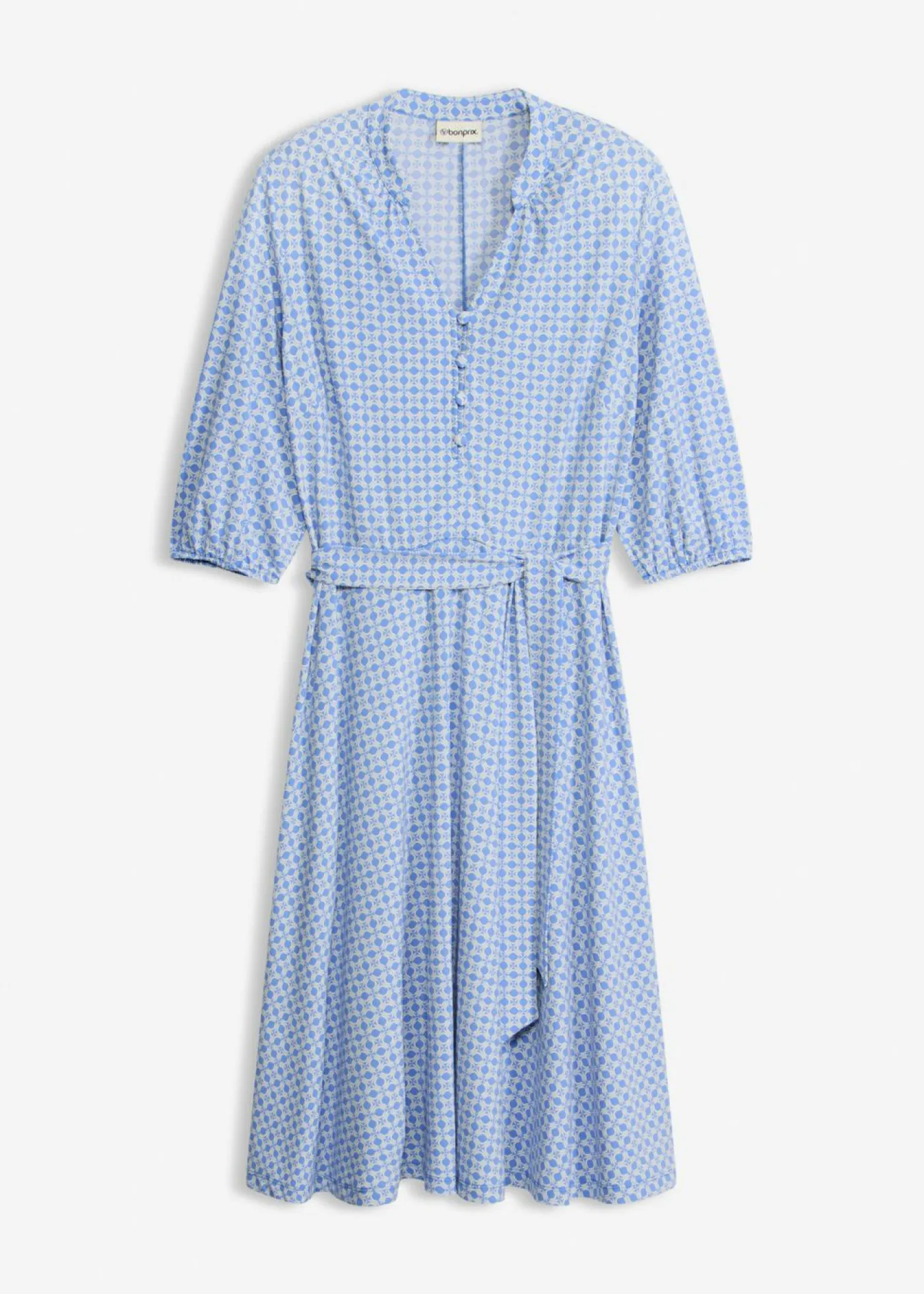 Mujer bonprix bonprix Vestido de blusa en jersey con cordón (2 piezas)