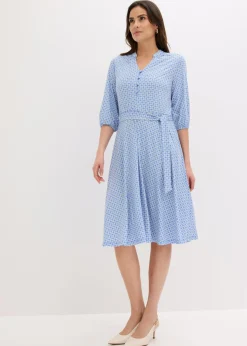 Mujer bonprix bonprix Vestido de blusa en jersey con cordón (2 piezas)