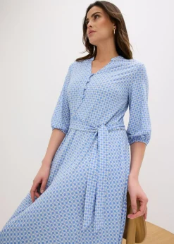 Mujer bonprix bonprix Vestido de blusa en jersey con cordón (2 piezas)