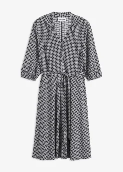 Mujer bonprix bonprix Vestido de blusa en jersey con cordón (2 piezas)