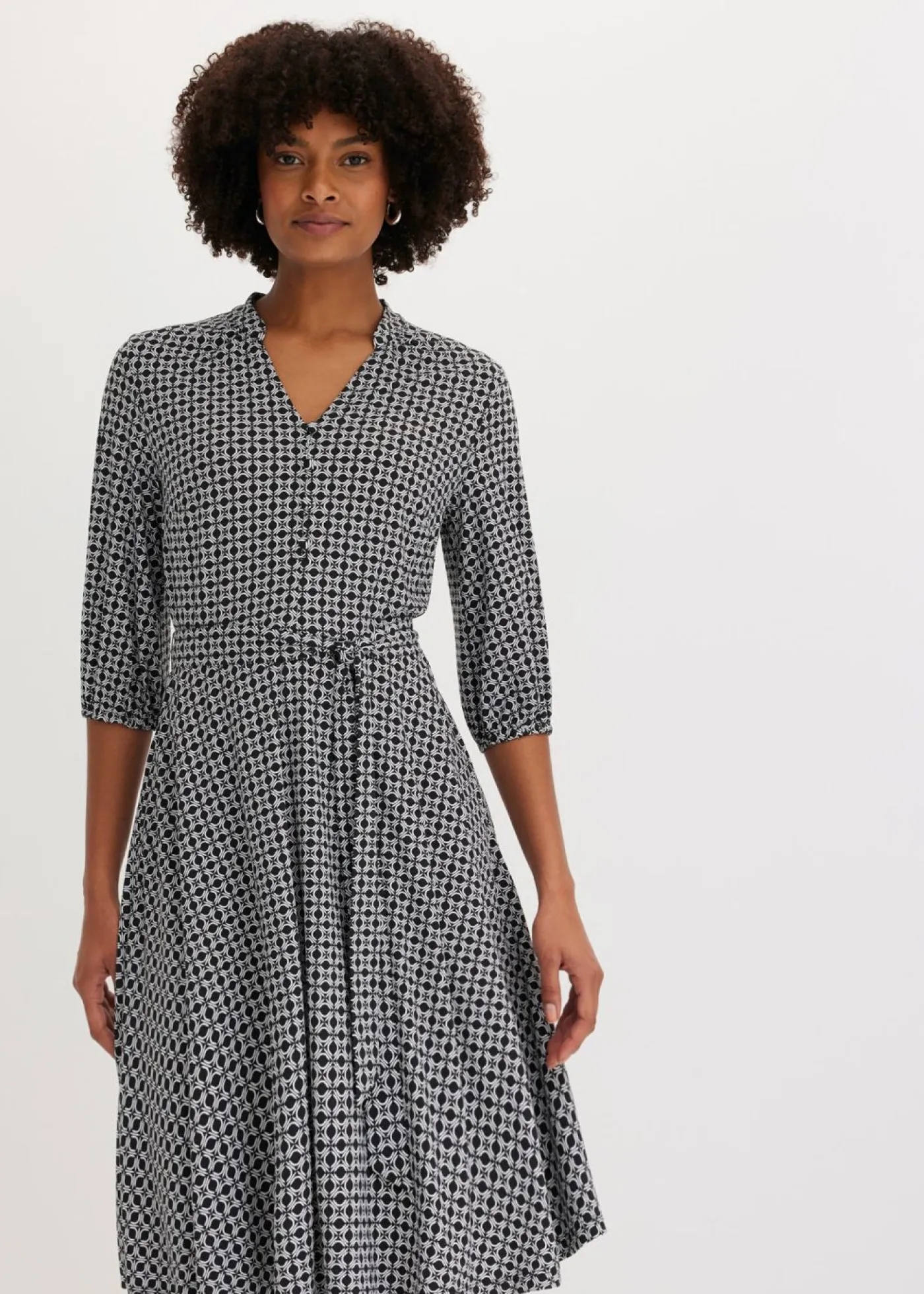 Mujer bonprix bonprix Vestido de blusa en jersey con cordón (2 piezas)