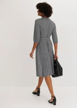 Mujer bonprix bonprix Vestido de blusa en jersey con cordón (2 piezas)