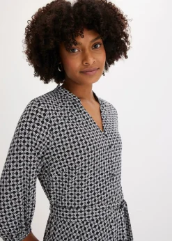 Mujer bonprix bonprix Vestido de blusa en jersey con cordón (2 piezas)