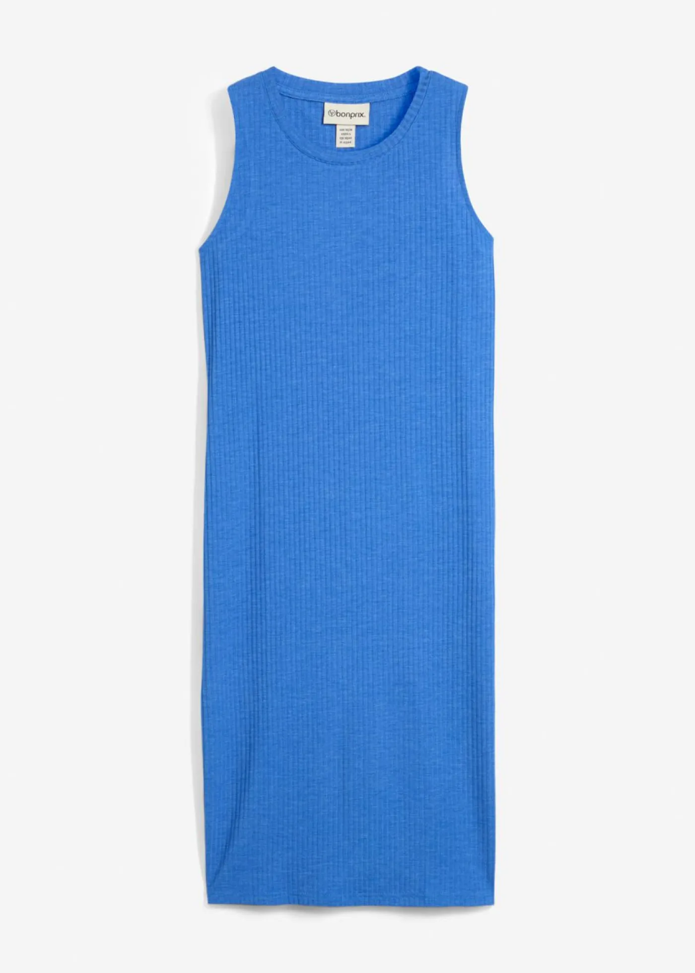 Mujer bonprix bonprix Vestido de canalé de mezcla de viscosa fluida con aberturas laterales