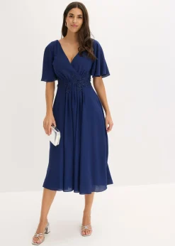 Mujer bonprix bonprix Vestido de cóctel con aplicación de encaje