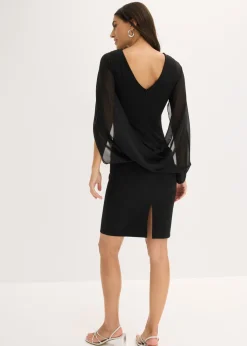 Mujer bonprix bonprix Vestido de cóctel con mangas de gasa