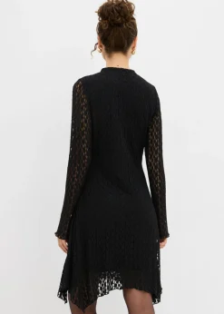 Mujer bonprix bonprix Vestido de encaje con dobladillo irregular
