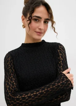 Mujer bonprix bonprix Vestido de encaje con dobladillo irregular